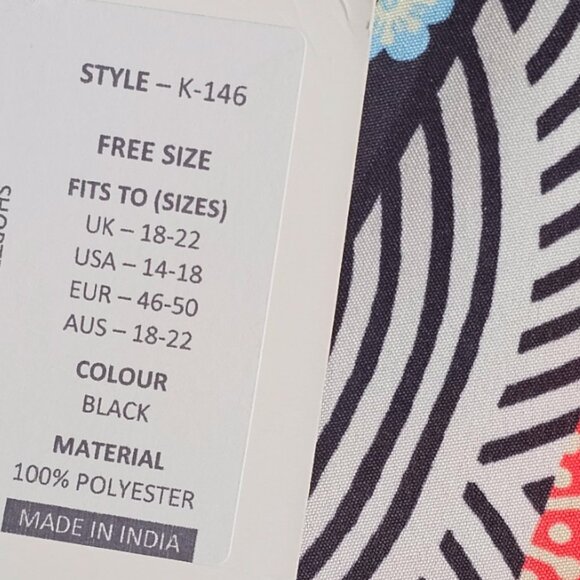 Miss Lavish London Caftan Maxi Dress Free Size Multicolor Patchwork Print NWT - Picture 5 of 5